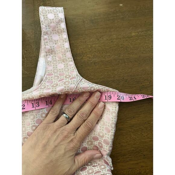 Banana Republic Women's Light Pink Monogram Jacquard Fit & Flare Dress 14 - Picture 10 of 11